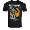Skate Machine Robot T-Shirt - Retro Skateboarding Robot Graphic