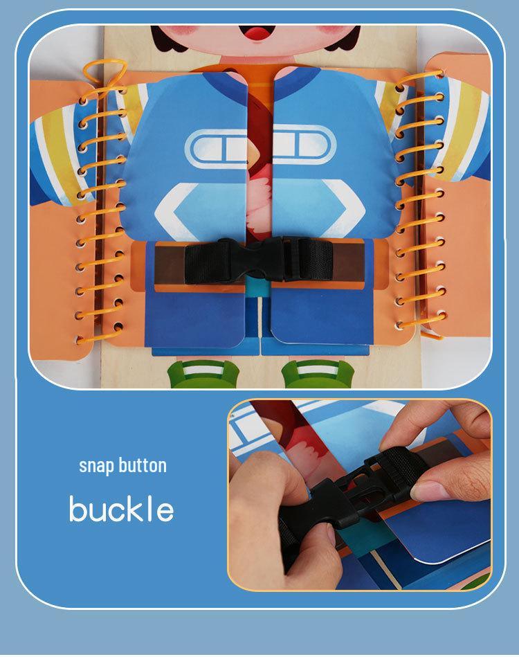 Kids' Montessori Multi-Layer Busy Board: Early Education Dressing Practice Tool