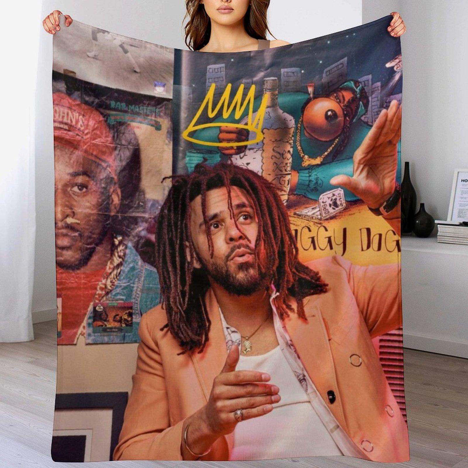 J Cole a King Cole Cole World Throw Blanket Stylish Decor Blanket Gift for Friends Roommate 102x76cm(40x30in)