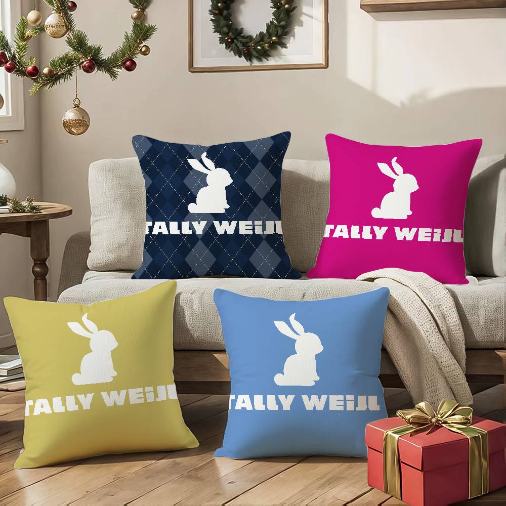 Fashionable And Trendy Design Tally Weijl-I Pillow Case Comfort Sofa Bed Silky elegant Invisible zipper Decorative cushion cover