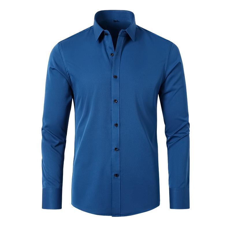 Men's Slim Fit Stretch Muscle Shirt – Anti-Wrinkle, No Ironing Required