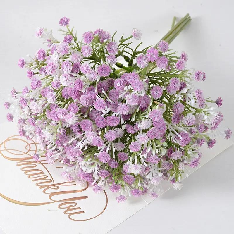 Decorative Gypsophila Artificial Flower Bouquet For Vase Decoration - Purple