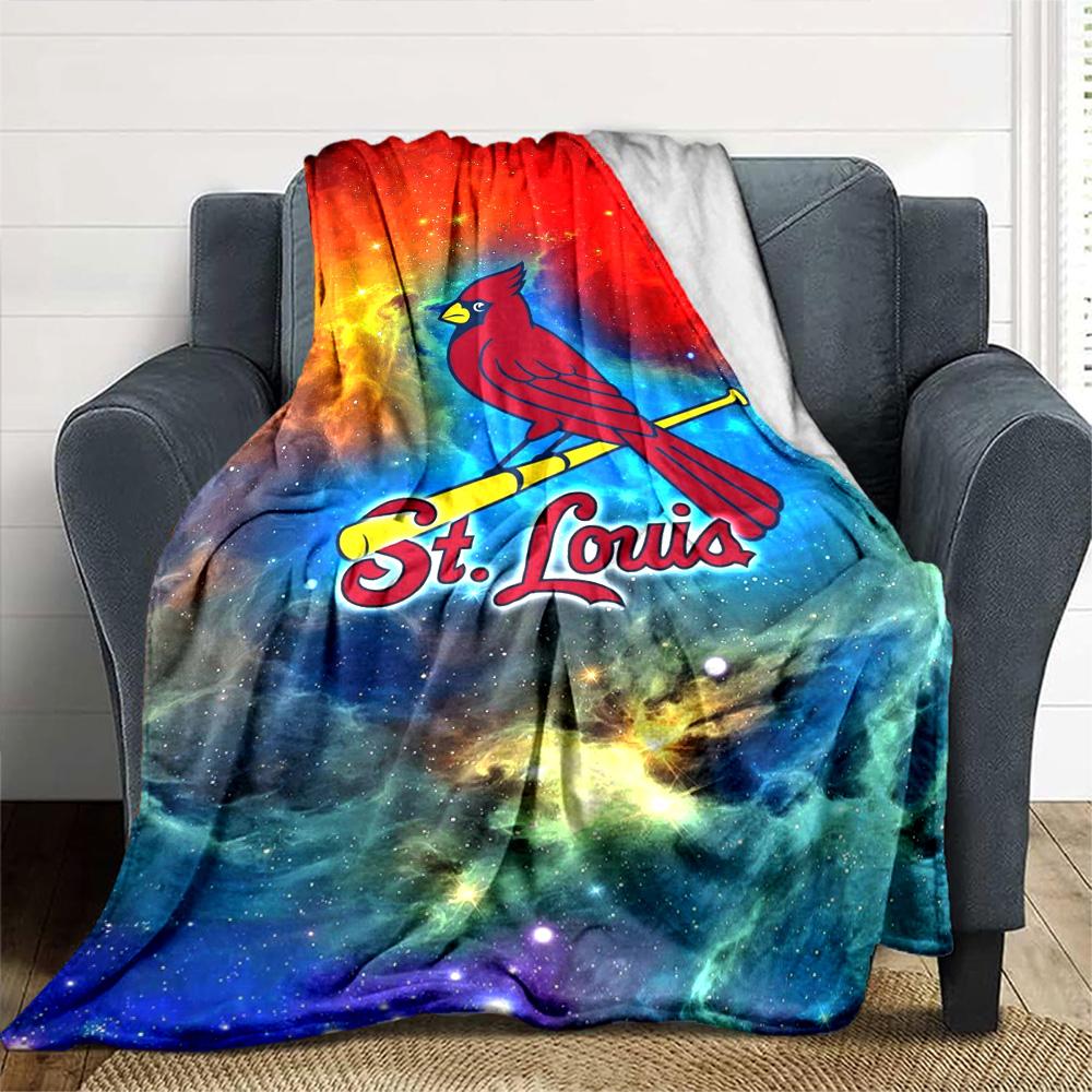 St. Louis Cardinals Print Flannel Blanket High Quality Warm Comfortable Cover for All Seasons Perfect for Gifts Home Decor
