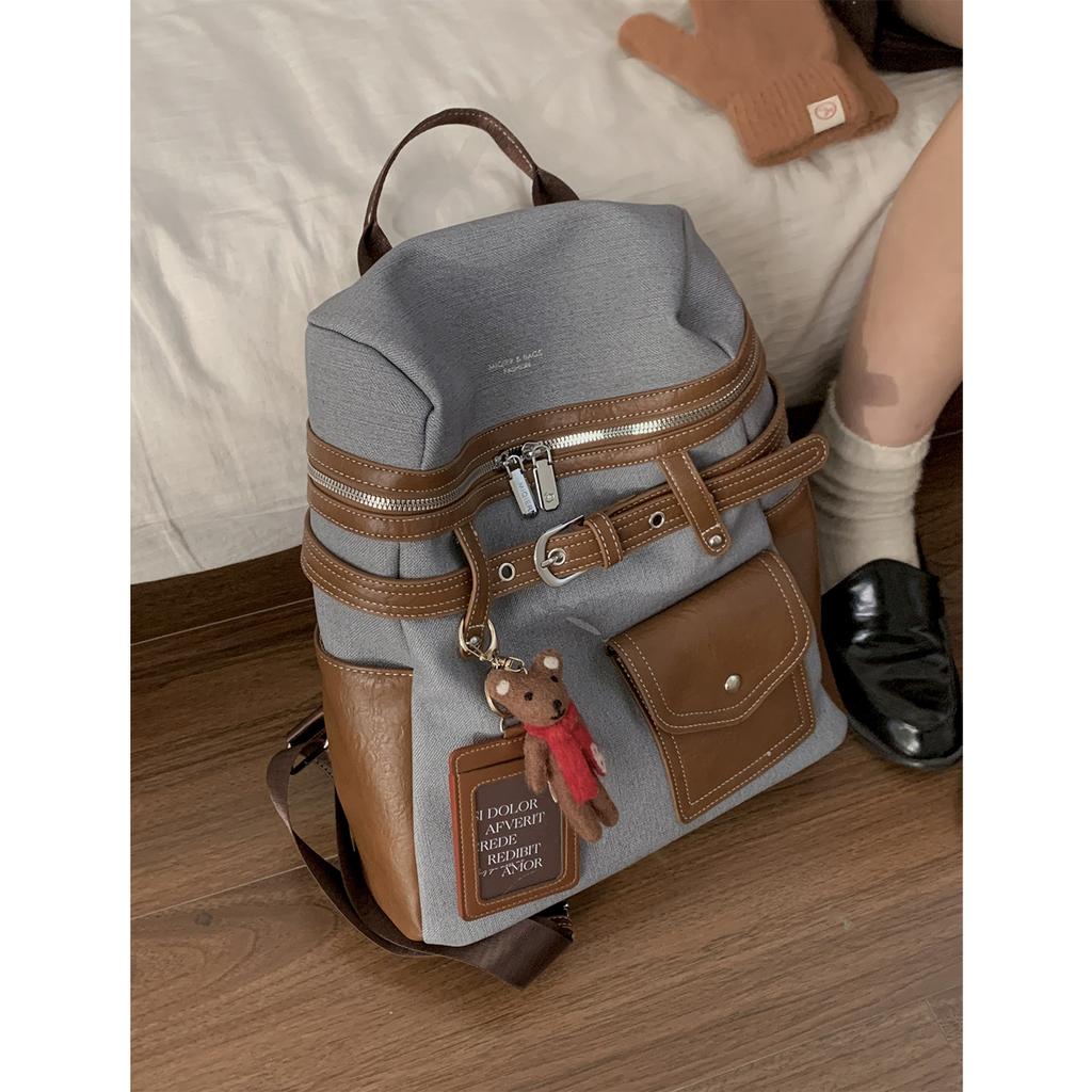 Tragbare Eimertasche im koreanischen Stil, Rucksack mit großem Fassungsvermögen, Pendlertasche