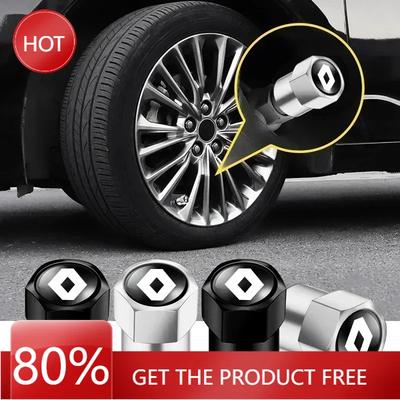 2026 Hot For Renault Hub Caps 4pcs/set Hexagonal Car Wheel Air Valve Stem Cover Caps For Renault QM6 Kadjar Clio Koleos Megane E