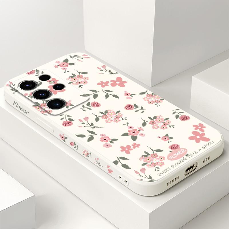 Floral Scent Phone Case For Samsung Galaxy S25 FE S24 S23 S22 S21 S20 Ultra Plus Note 20 Ultra 10 Plus Cover