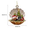 Christmas Shell Sleeping Dog Pendant Acrylic Shell Dog Hanging Decoration Car Christmas Tree Hanging Ornament Home Decor
