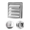 1pcs 100/125/150mm Stainless Steel Air Vent Wall Ventilation Cap Movable Square Air Outlet Kitchen Wall Grilles Duct Cover
