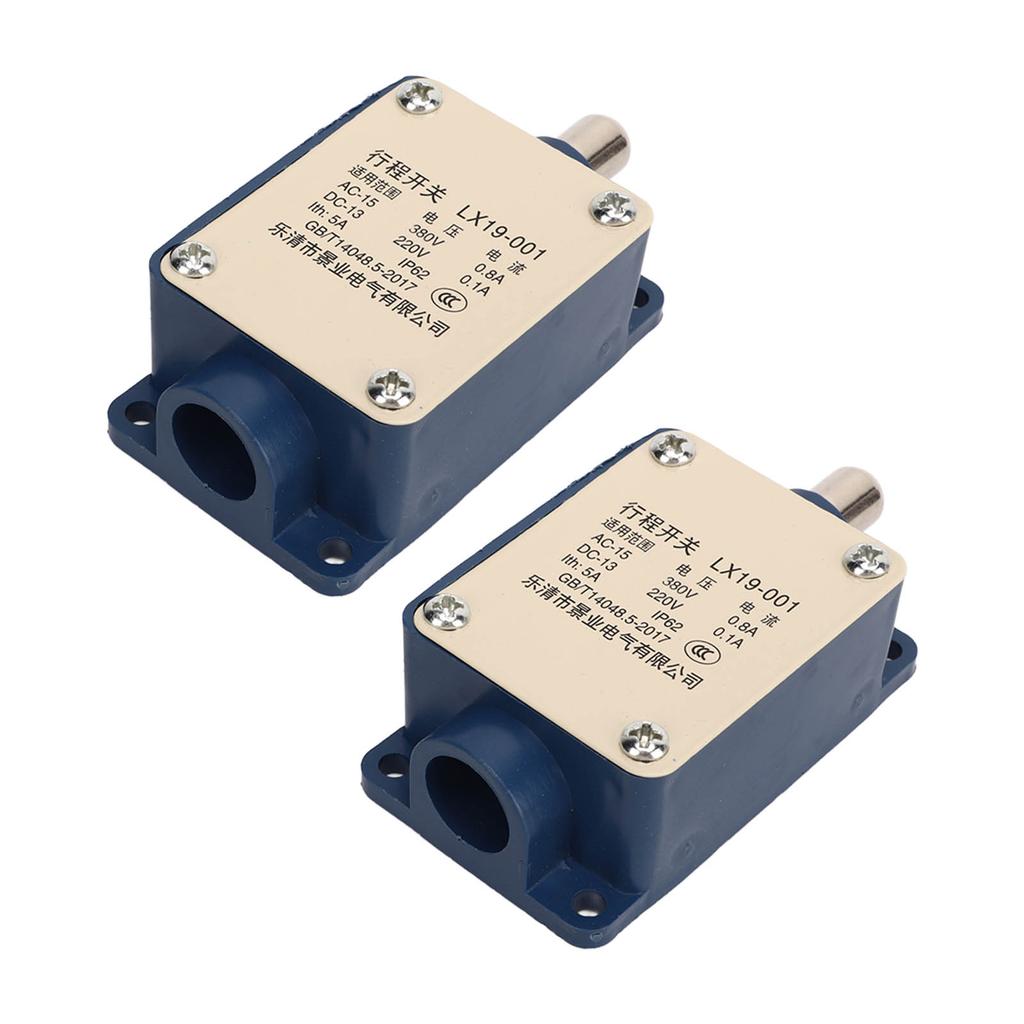 2Pcs Travel Switch LX19 001 AC380V DC 220V 5A Limit Switch Automatic Reset Overtravel Limit Switch