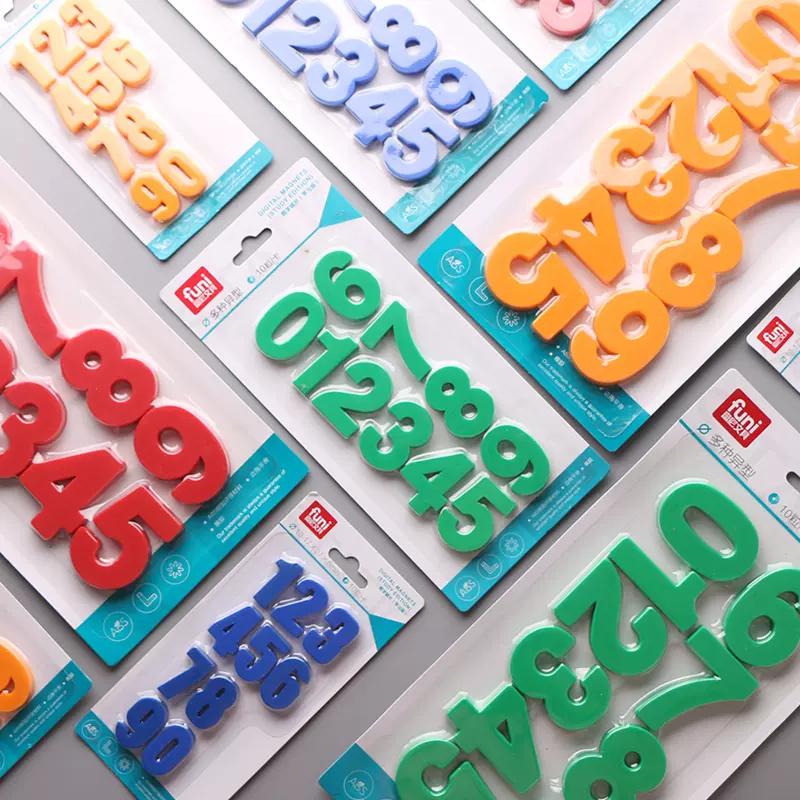 Color Digital Magnetic Stickers, 0-9 Whiteboard Magnetic Particles, Student Supplies