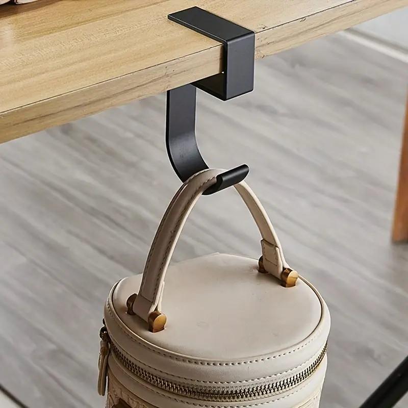 1pc 5-Shaped Aluminum Alloy Wall Hooks Bag Holder For Table Side Hanger Bag Hook Non-Sticky Removable Hook Detachable Hook