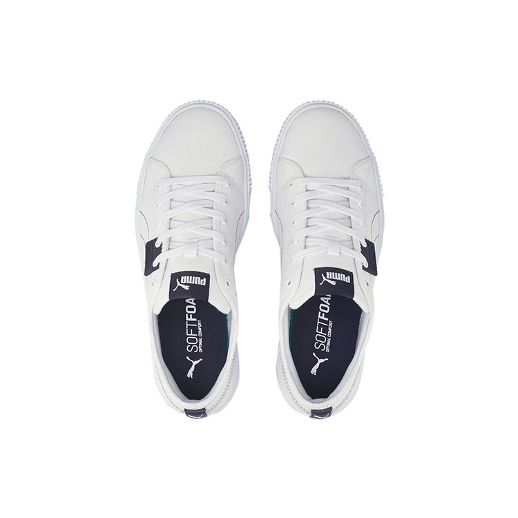 Puma Ever Fs Cv Canvas Breathable Durable Non-Slip Low-Top Skate Shoes Unisex Skate Shoes White Black 383865-04