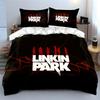 Siluetas, texto "Linkin Park". Juegos de cama Juegos de fundas nórdicas Fundas nórdicas Fundas de almohada(1 * Funda de edredón 2 * Fundas de almohada sin relleno de edredón)