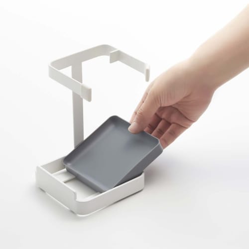 Yamazaki Ladle & Pot Lid Stand Plate, White, 2800