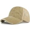 Distressed washed baseball cap soft top duckbill retro mesh cap personalized couple's curved brim hat solid color sun hat