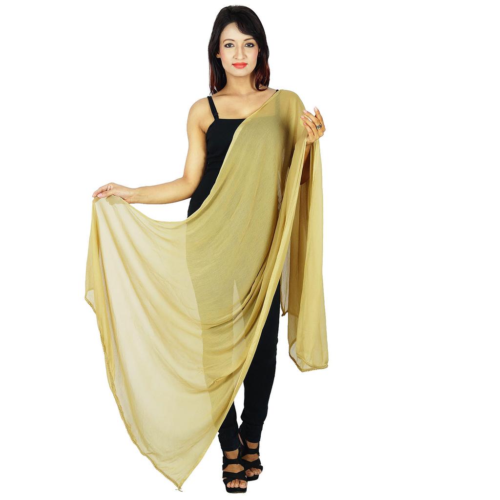Chiffon Blend Indian Scarves Women Wear Stole Neck Wrap Chunni Long Dupatta