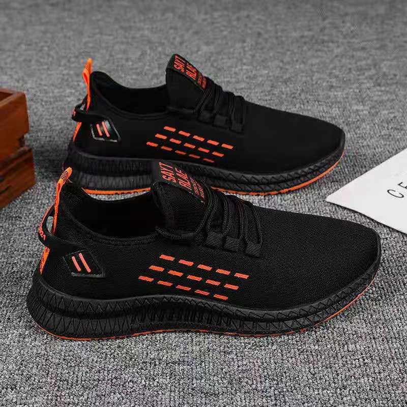 2 Spring and Summer New Fly-woven Men's Shoes Trendy Casual Breathable Mesh Sneakers Men