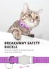 AirTag Cat Collar, Reflective Kitten Collar Detached Cat Collar, GPS Cat Collar with AirTag Bracket and Bell, Lightweight Tracking Cat Collar