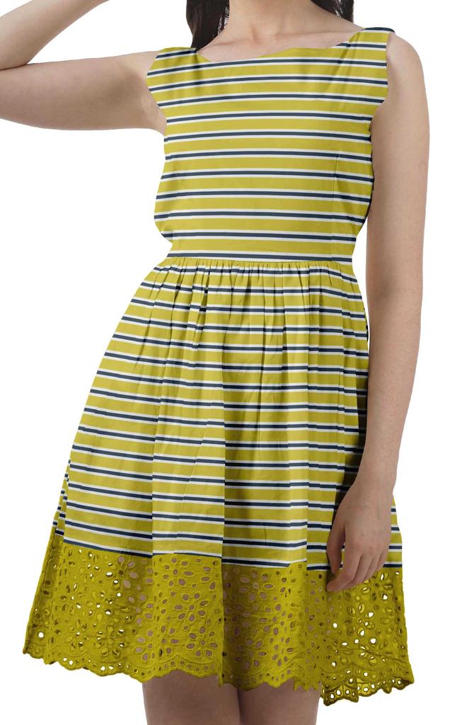 Moomaya Printed Lace Evening Mini Dress For Party Sleeveless Women Clothing
