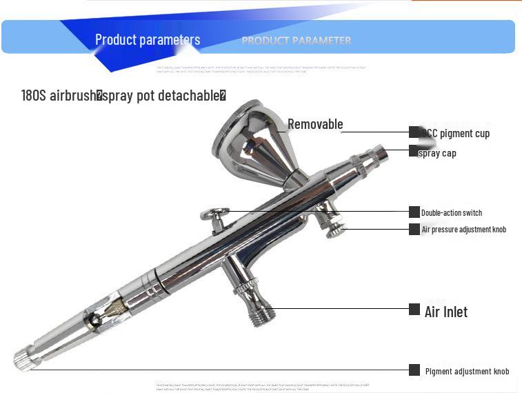 180S Double-Action Airbrush: Precision Nozzle for Gundam Coloring, Fine Art, Leather Models, and Makeup Use