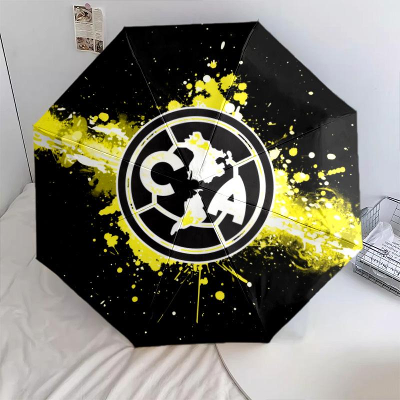 Club América pattern, automatic folding umbrella, portable and foldable design, 8 ribs, a Christmas or birthday gift.
