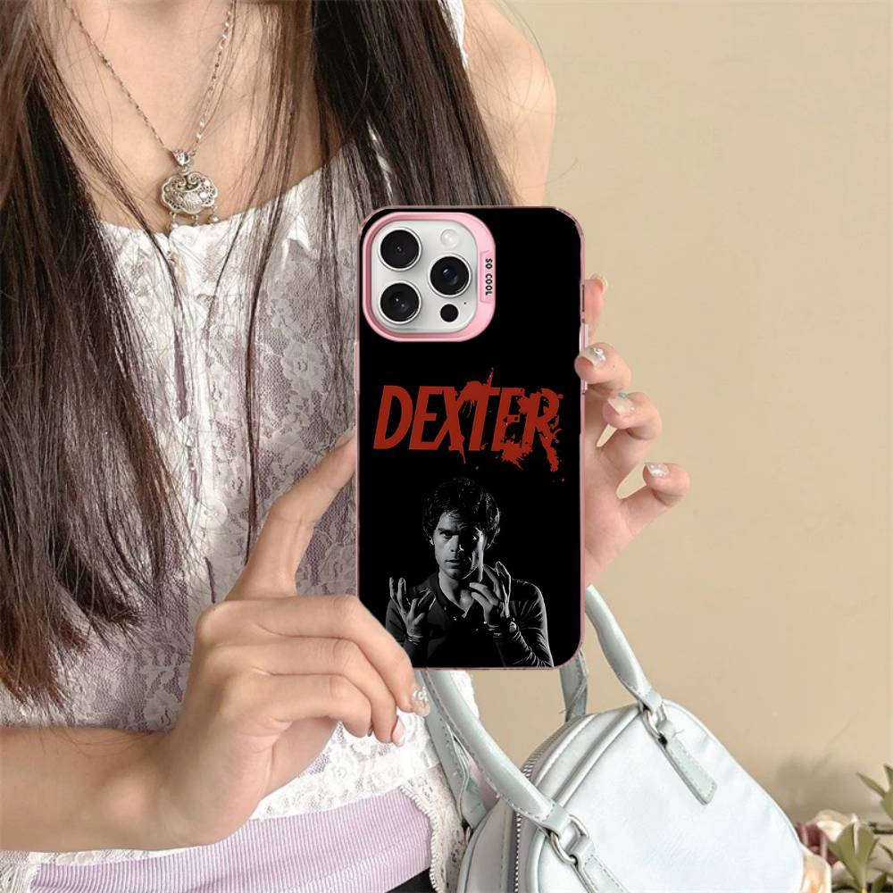 Movie D-Dexter Phone Cover For IPhone 16 15 14 13 12 11 17 Pro Max Plus Color Silver Shell
