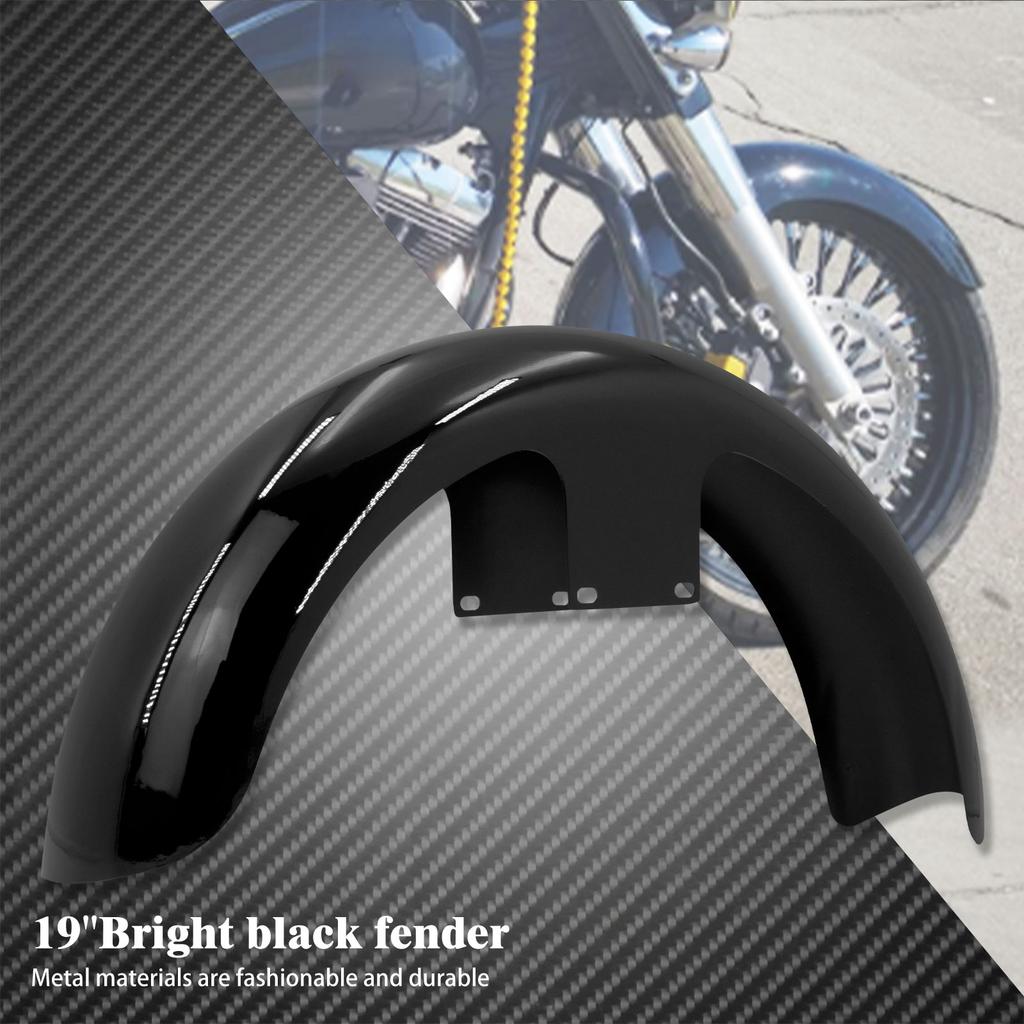 Motorcycle Steel 19'' 21'' Mudguard Wheels Wrap Front Fender For Harley Touring Road King Electra Street Glide Baggers 2014-2023