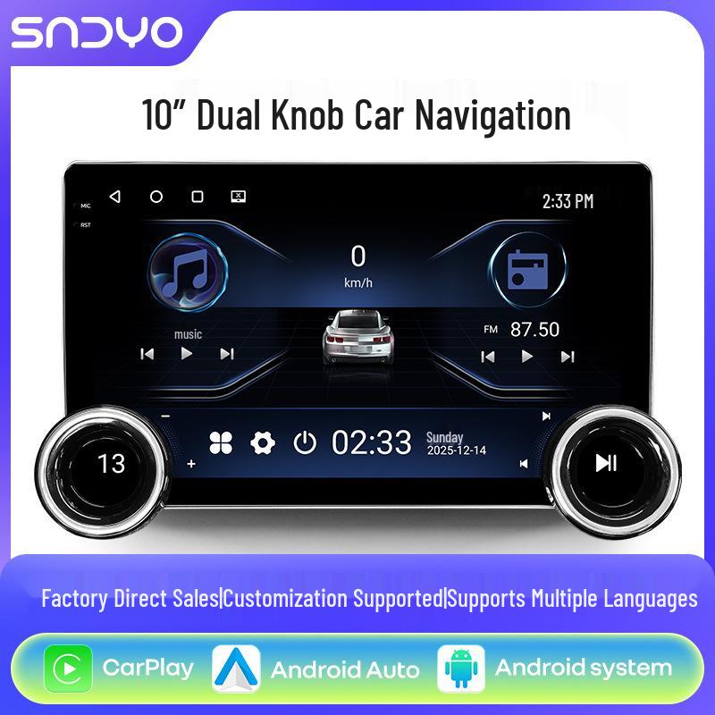 

Shenyou 10-inch Dual-Knob GPS Car Navigation Console with Wireless CarPlay IPS/WiFi Version/1GB+32GB