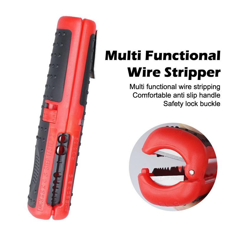 Hardware Tool Multifunctional Cable Wire Stripper Cutter Pliers Hand Tool Portable Anti-Skid Handle Strip Pen Clip