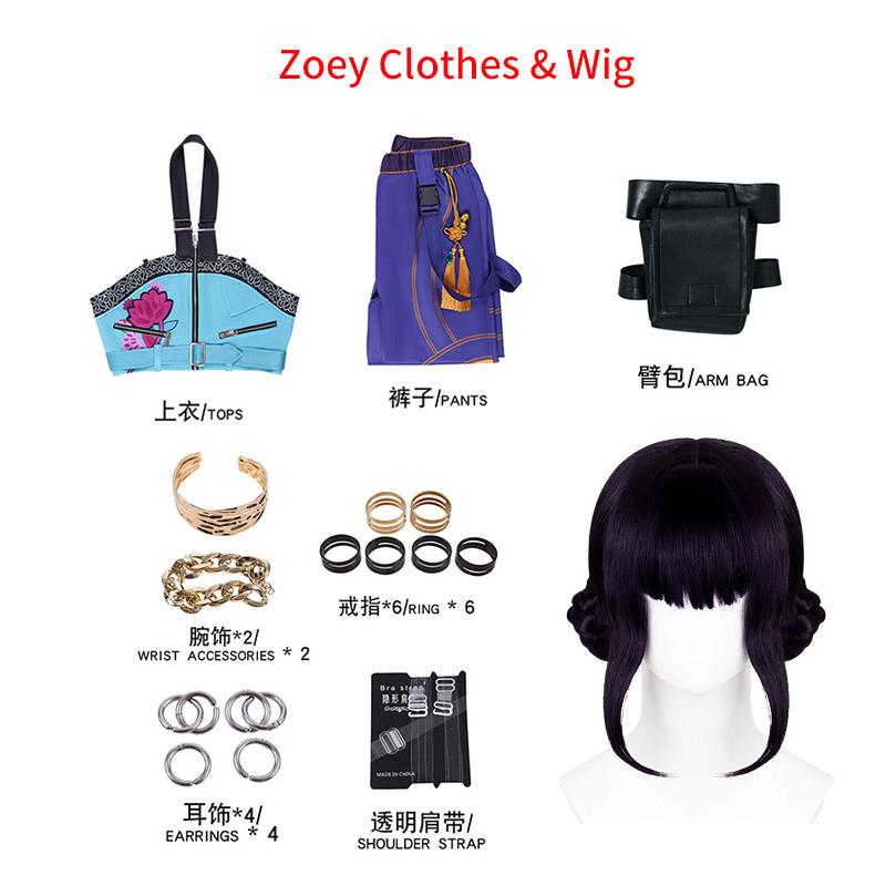 

Охотники на демонов Зои Косплей Костюм K-pop Идол Зои Косплей Парик Женщины Ролевая Игра Вечеринка Карнавальные Наряды Костюмы на Хэллоуин 140cm