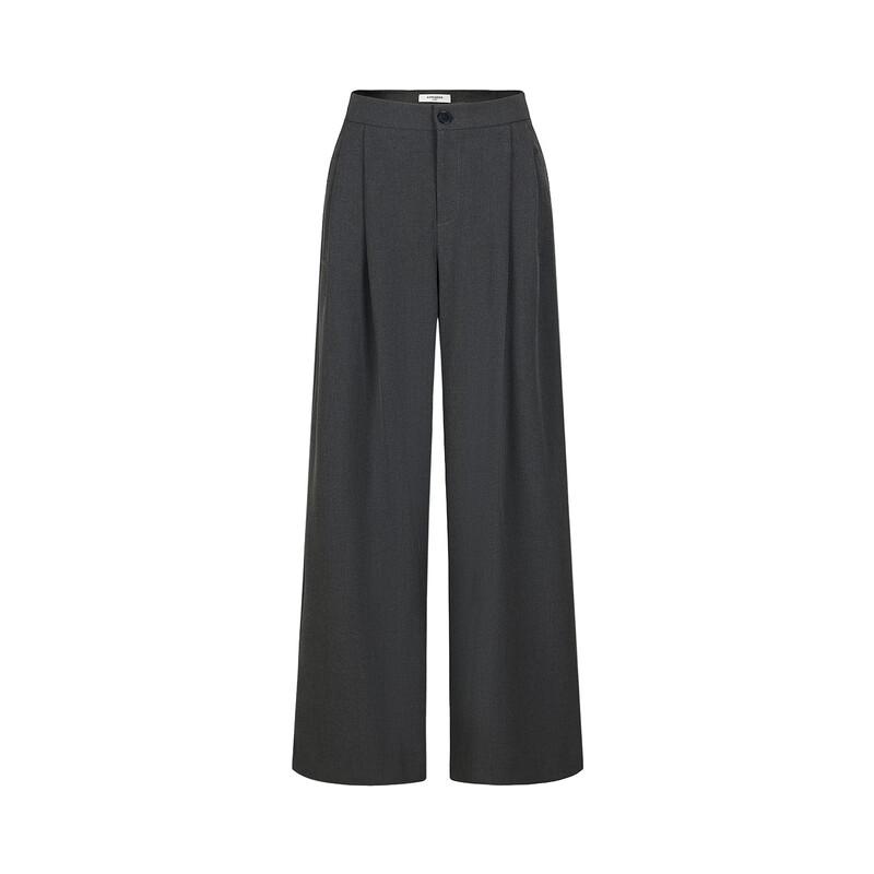 Jiu Zi Anna Kou Women's Pleated Wide-Leg Commuter Trousers