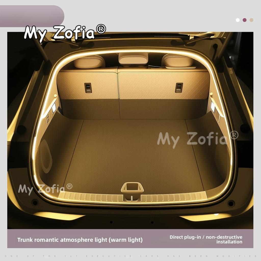 Car Trunk LED Light Ambient Interior Decorative Lamp Cargo Area Glow Light Accessories For Changan Qiyuan Nevo A06 2026 2027