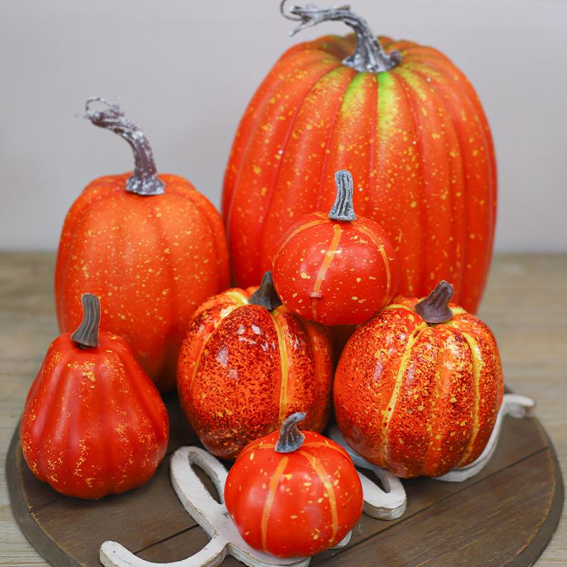 Simulation of Pumpkin Foam Large Pumpkin Festival Atmosphere Scene Decoration Pendant Accessories Garden Pumpkin Ornaments