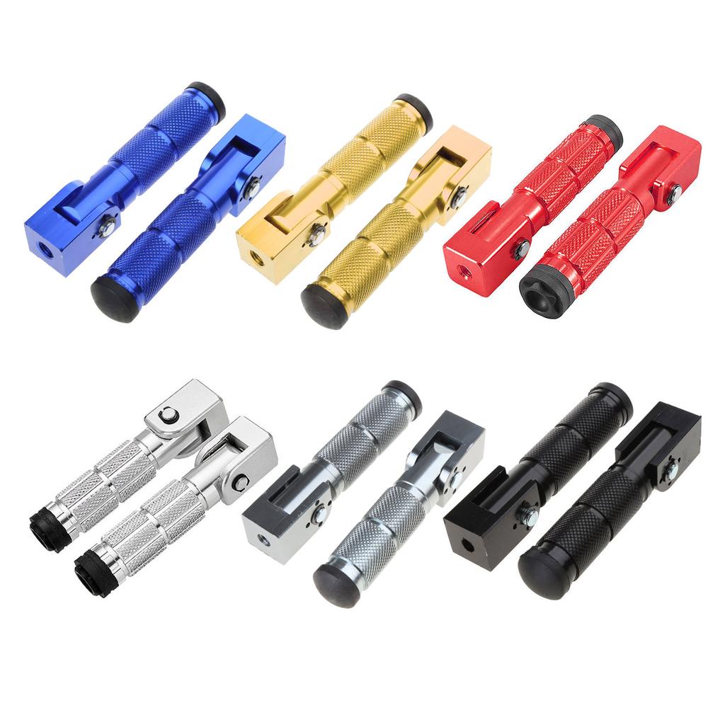 1 Pair Front Rear Footrest Pedal Motorcycle 90° Fixed Folding Footpegs Modification Accessories M10 Motorcycle Foot Peg
