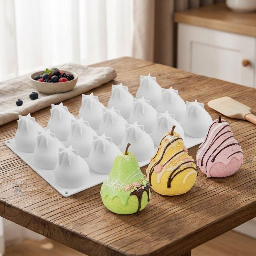Fruits Shape Baking Mousse Cake Molds 15 Cavity French Dessert Molds Baking Supplies