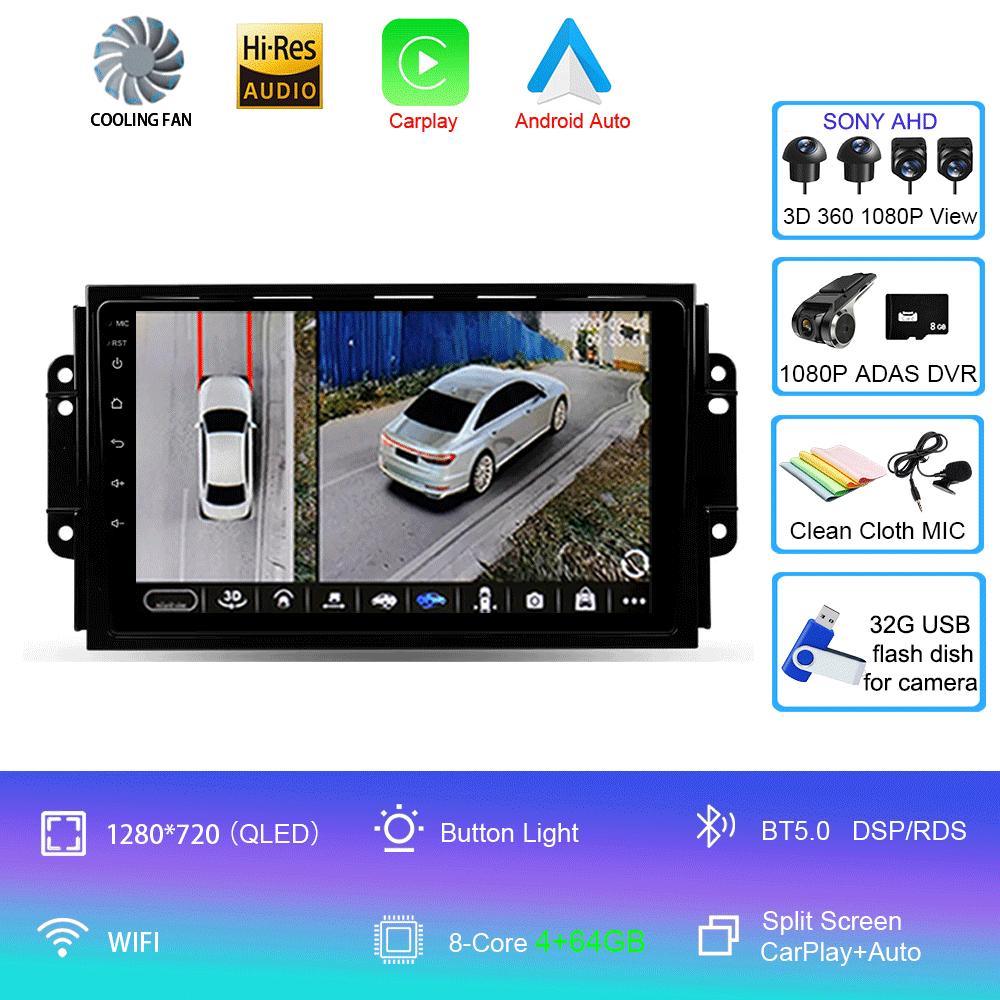 Car Radio 4G DSP Android 14 For Chery Tiggo 3 3X Tiggo 2 Multimedia Video Player Carplay GPS Navigation Stereo Autoradio DVD