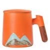 Ceramic Landscape Tea Mug with Infuser