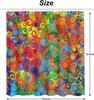 Colorful Circle Art Rainbow Shower Curtains Bathroom Curtain Waterproof with Hooks 72x72 Inch for Men Women Boys Girls