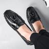 Tassel Leather Loafers Men Shoes Luxury Designer Casual Slip On Flats Men Moccasins Italian Black Male Driving Shoes Sneakers