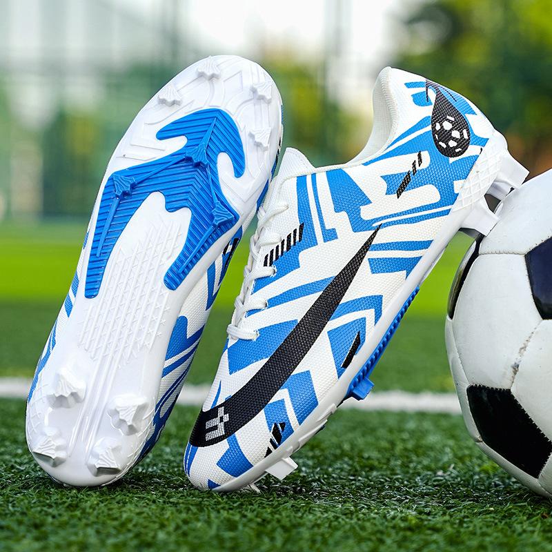 Youth Adult Men's and Large Size Football Shoes Lace-Up Men's TF Broken Nails Elementary School Student Competition AG Long Nails Older Children