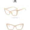 Damenbrille T-Wort Cat-Eye-Brille, modische Großrahmenbrille