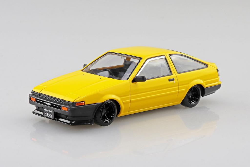 Aoshima Bunka Kyozaisha Raku Plastikový Snap Kit Toyota Sprinter Trueno Custom Žlutý Plastový Model 1/32 č.11CU-YW Barevně kódovaný (Auto)