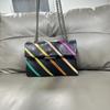 London Eagle Head New Fashion Women Bag Luxury Designer Striped Patchwork Chain Shoulder Crossbody Bags PU Leather