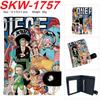 One Piece Anime Druckknopf Geldbörse Vertikaler Kartenhalter Münzbörse für Schüler Männer Frauen