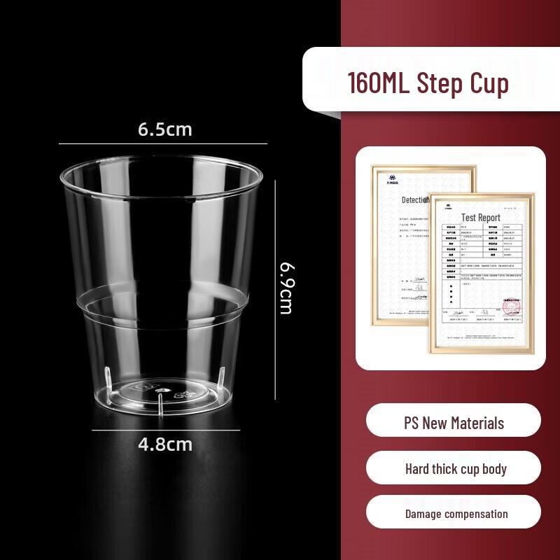 UOSO Disposable Heat-Resistant Plastic Teacups