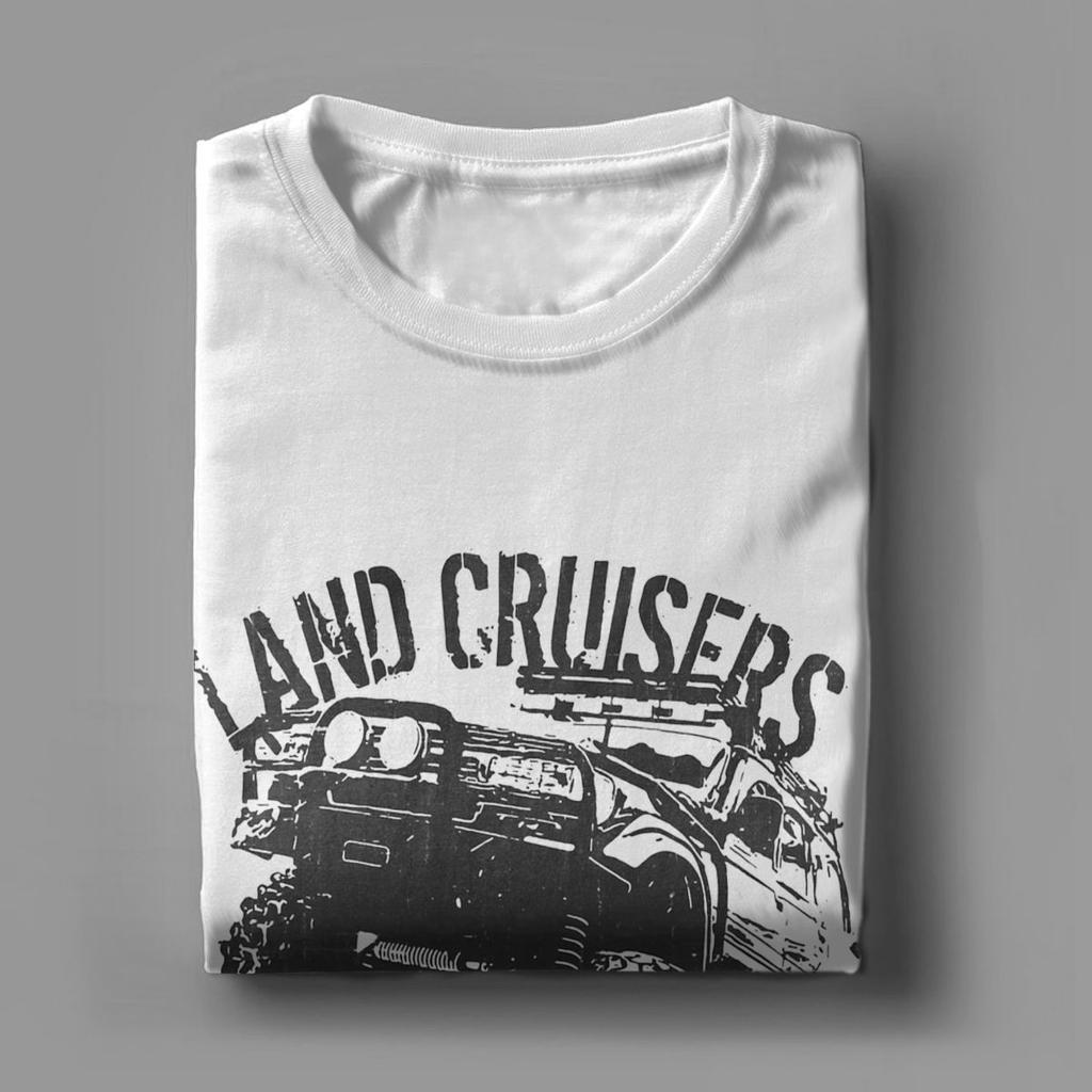 Land Car Cruiser J80 Route T-Shirt Homme Vintage Série 80 T-Shirt Coton Vintage Col Rond Manches Courtes T-Shirt Nouveauté Hauts