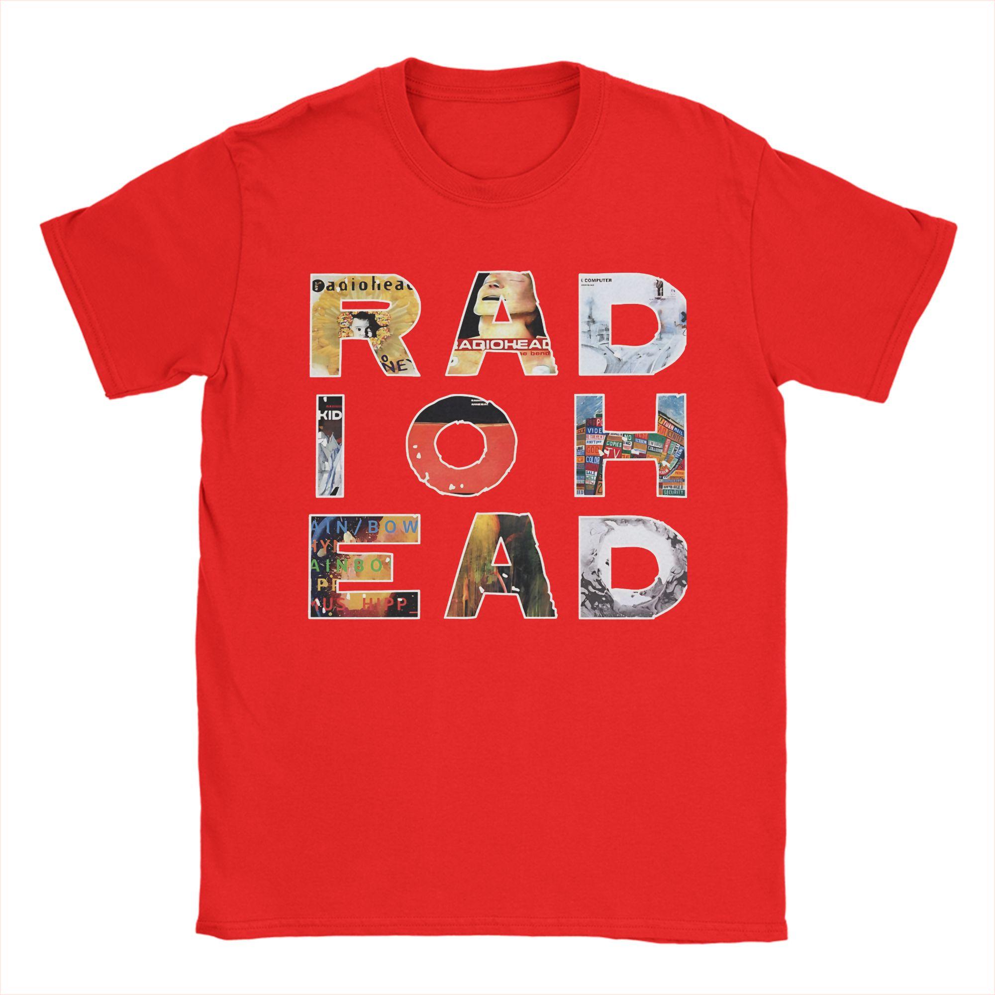 

Мужская Женская Футболка с Принтом Группы Radiohead 100% Хлопок Футболка с Графикой Одежда Наряды S