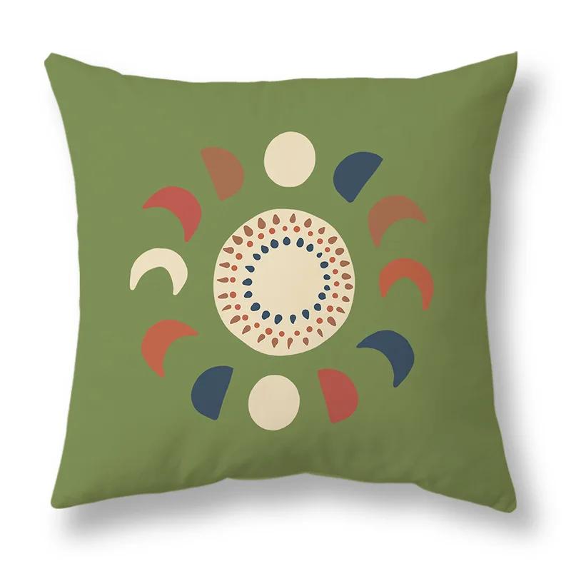 45x45cm Nordic Green Leaf abstract geometric embrace pillowcase Comfortable sofa Office Seat cushion cover Home decor Pillowcase
