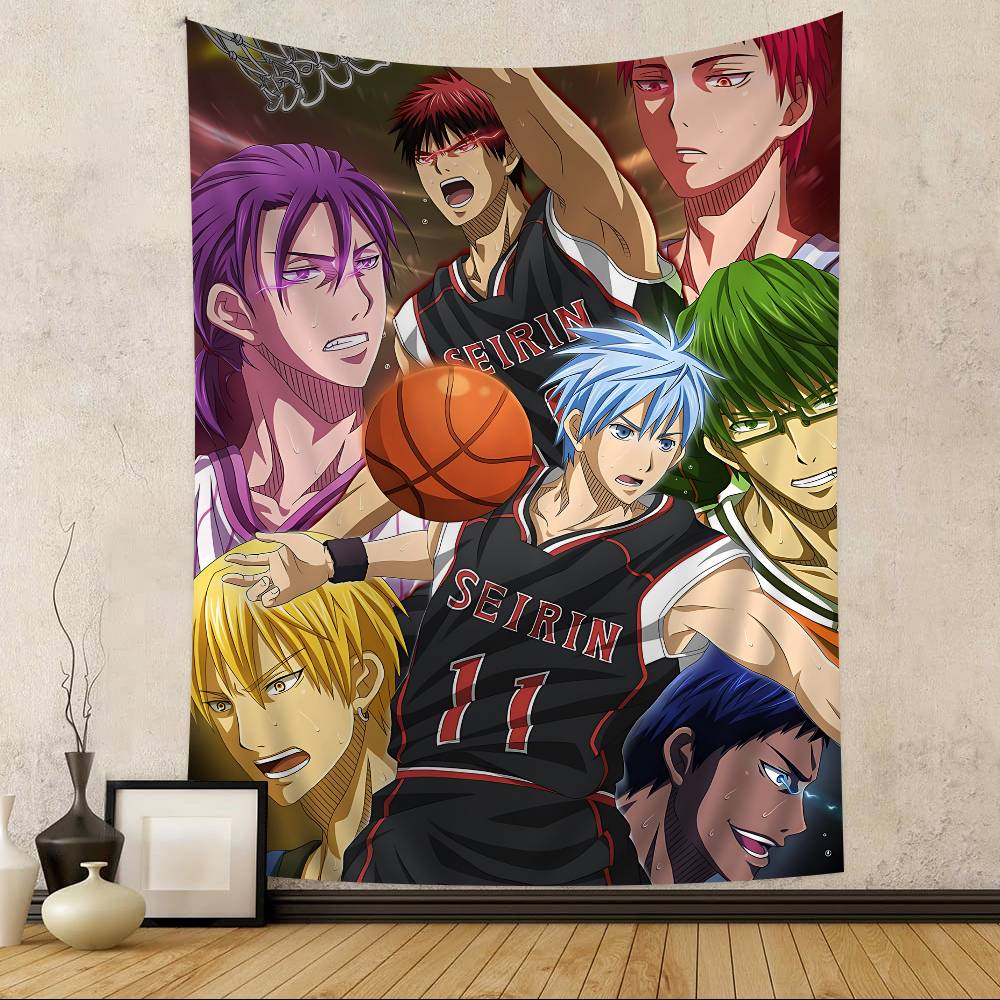 Japanese Anime Kuroko No Basket Colorful Tapestry Wall Hanging Hanging Tarot Hippie Wall Rugs Dorm Wall Art Decor