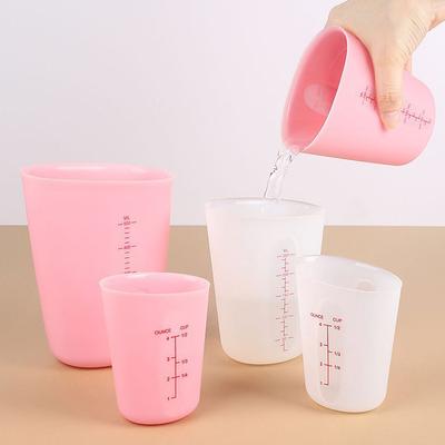 125/250/500ml Silicone Medidor Copo Ferramentas Com Escala DIY Gesso Resina Epóxi Cola Copo De Mistura Ferramentas Para Fazer Jóias